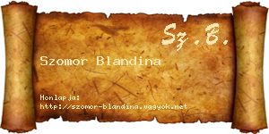 Szomor Blandina névjegykártya